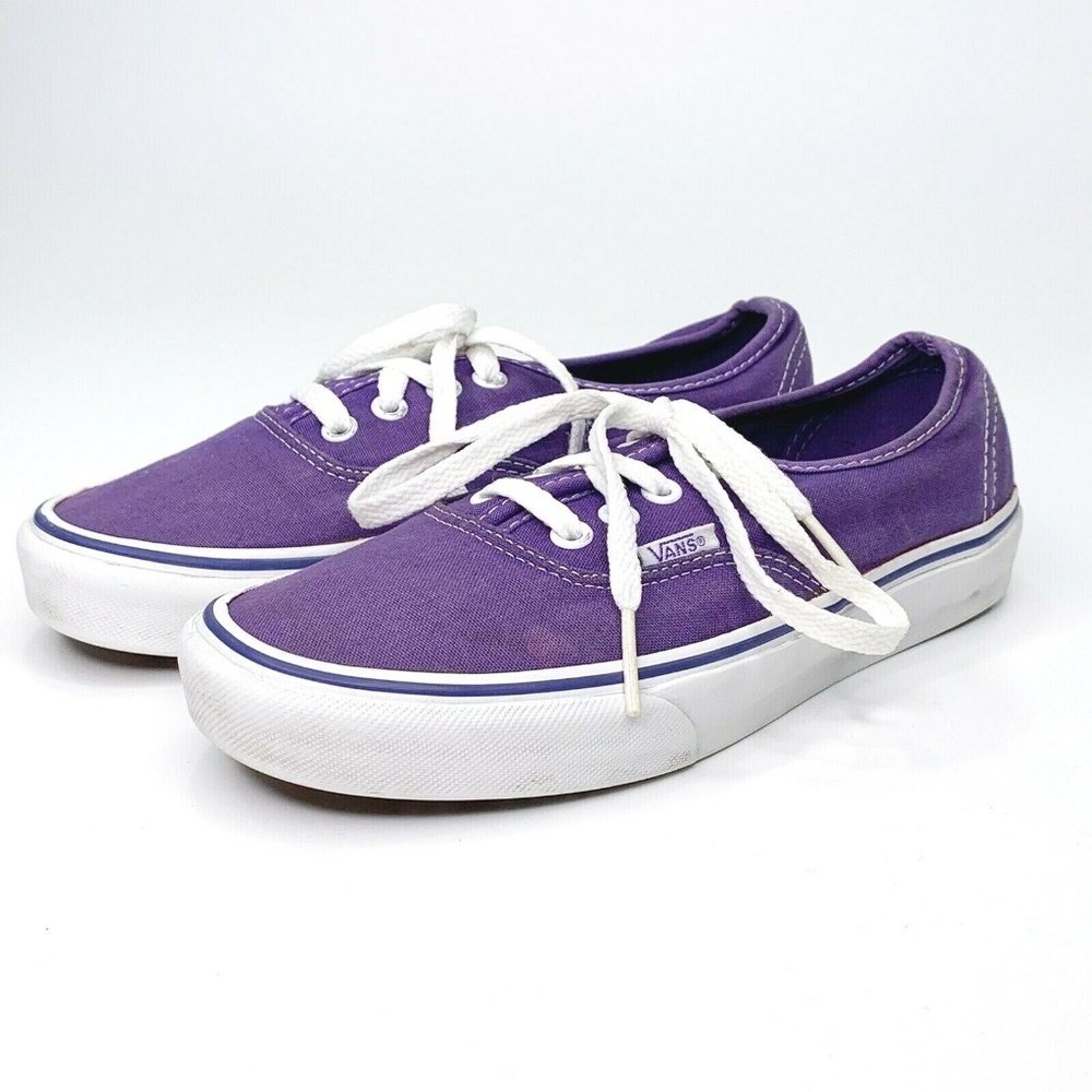 *SOLD* Vans Off The Wall Womens Size 7 Low Top Purple White - Picture 13 of 16